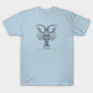 Crayfish with Common and Scientific Names - detailed animal design T-Shirt